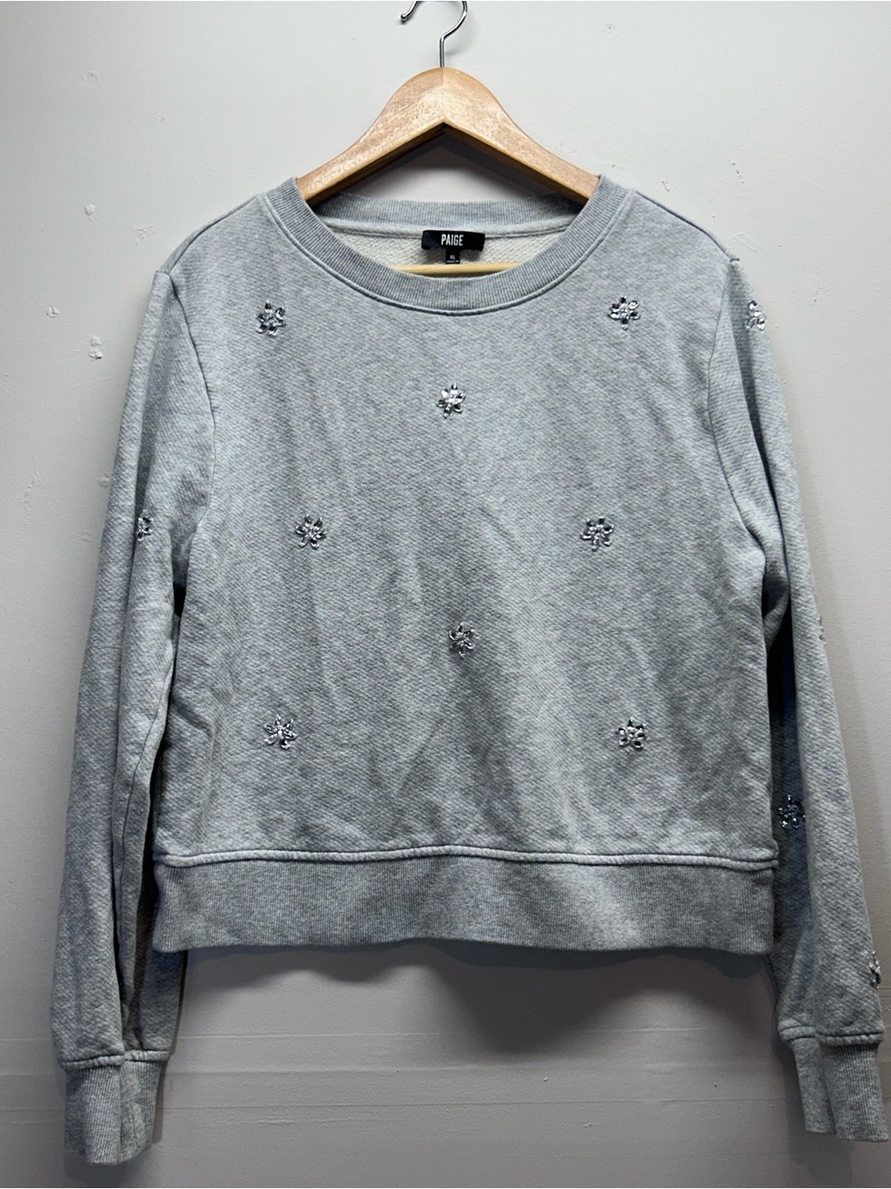 PAIGE Ordenna Heather Gray Pullover Sweatshirt XL